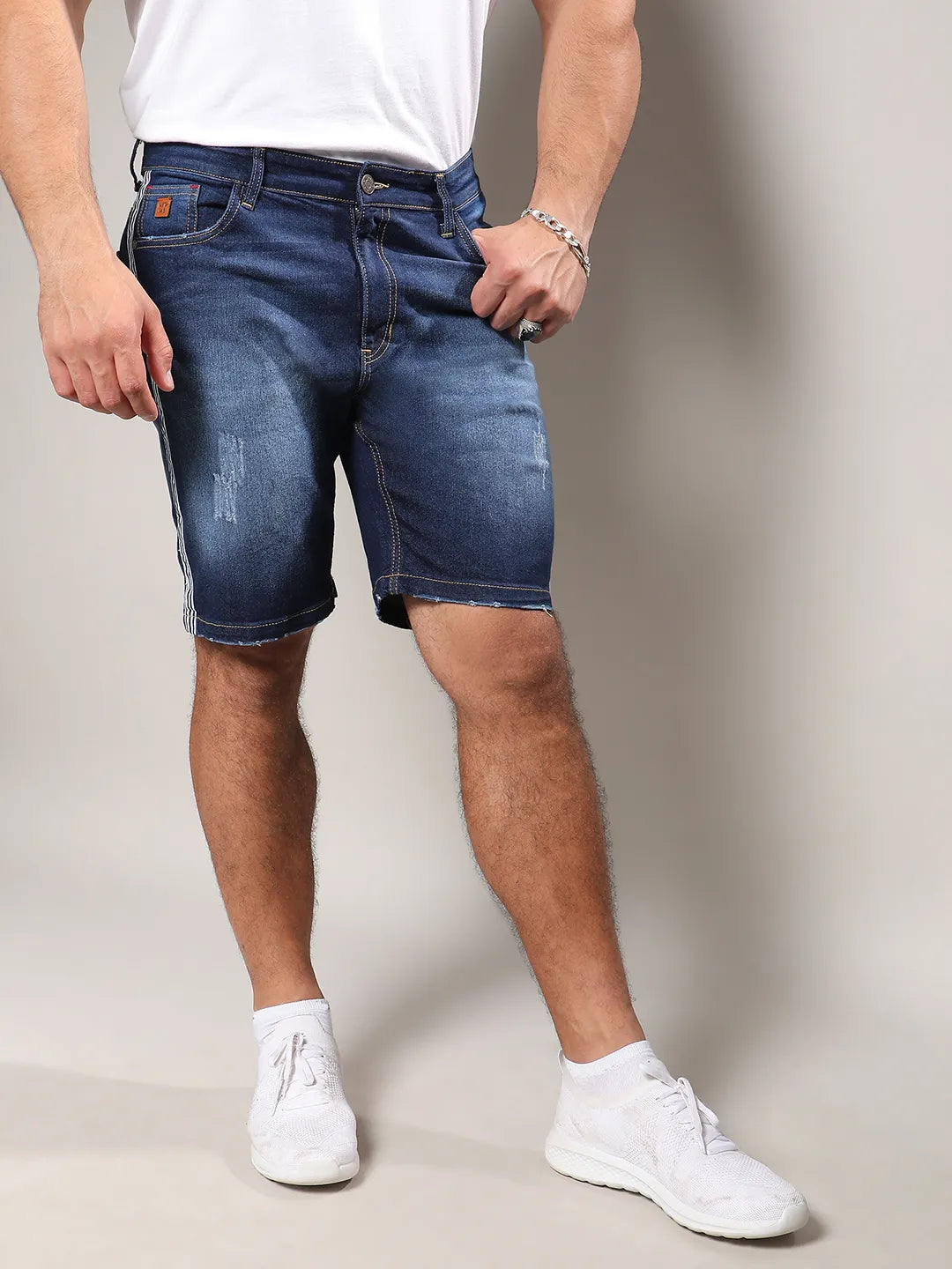 Regular Fit Denim Shorts