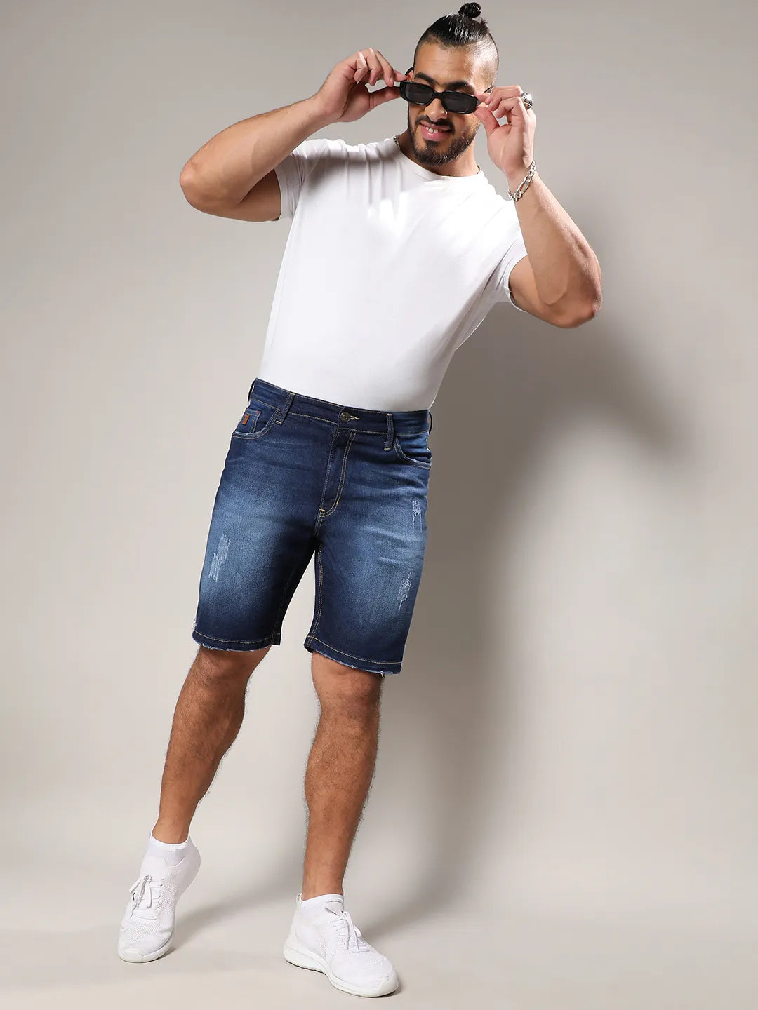 Regular Fit Denim Shorts