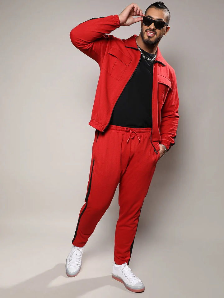 Stylish Casual Red Co-Ord Set