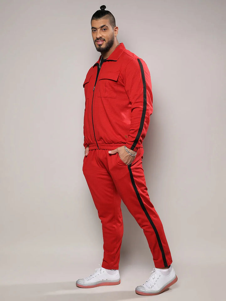 Stylish Casual Red Co-Ord Set