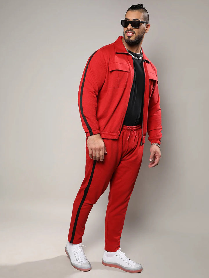 Stylish Casual Red Co-Ord Set