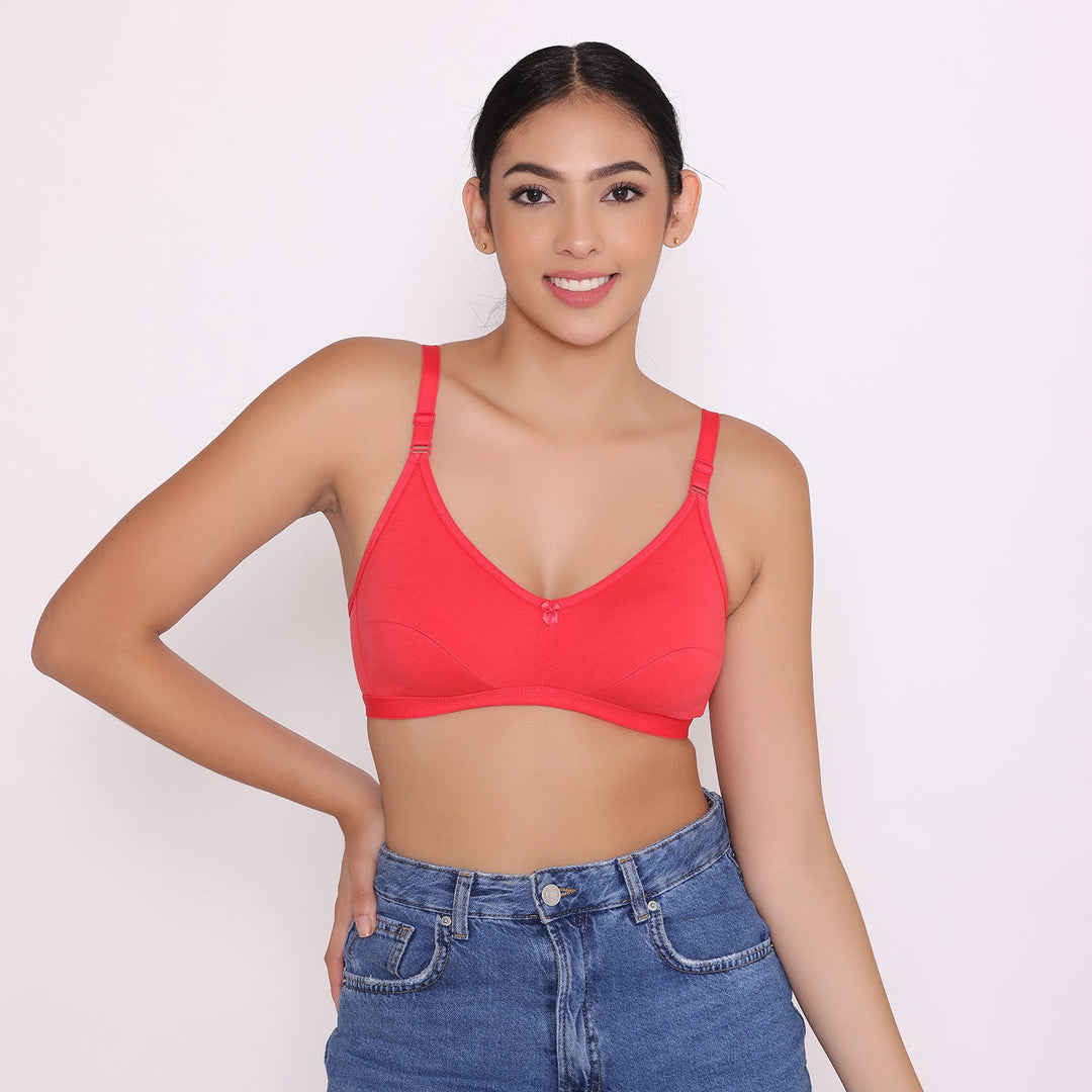 Women's Non Padded Non-Wired Regular Bra-PARIS Combo of 3