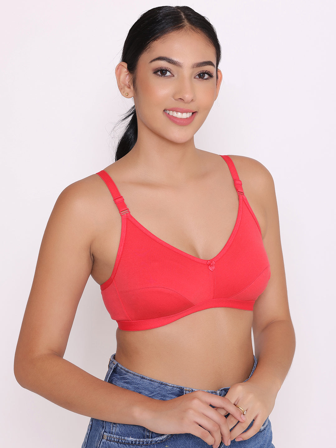 Women's Non Padded Non-Wired Regular Bra-Paris Combo of 2
