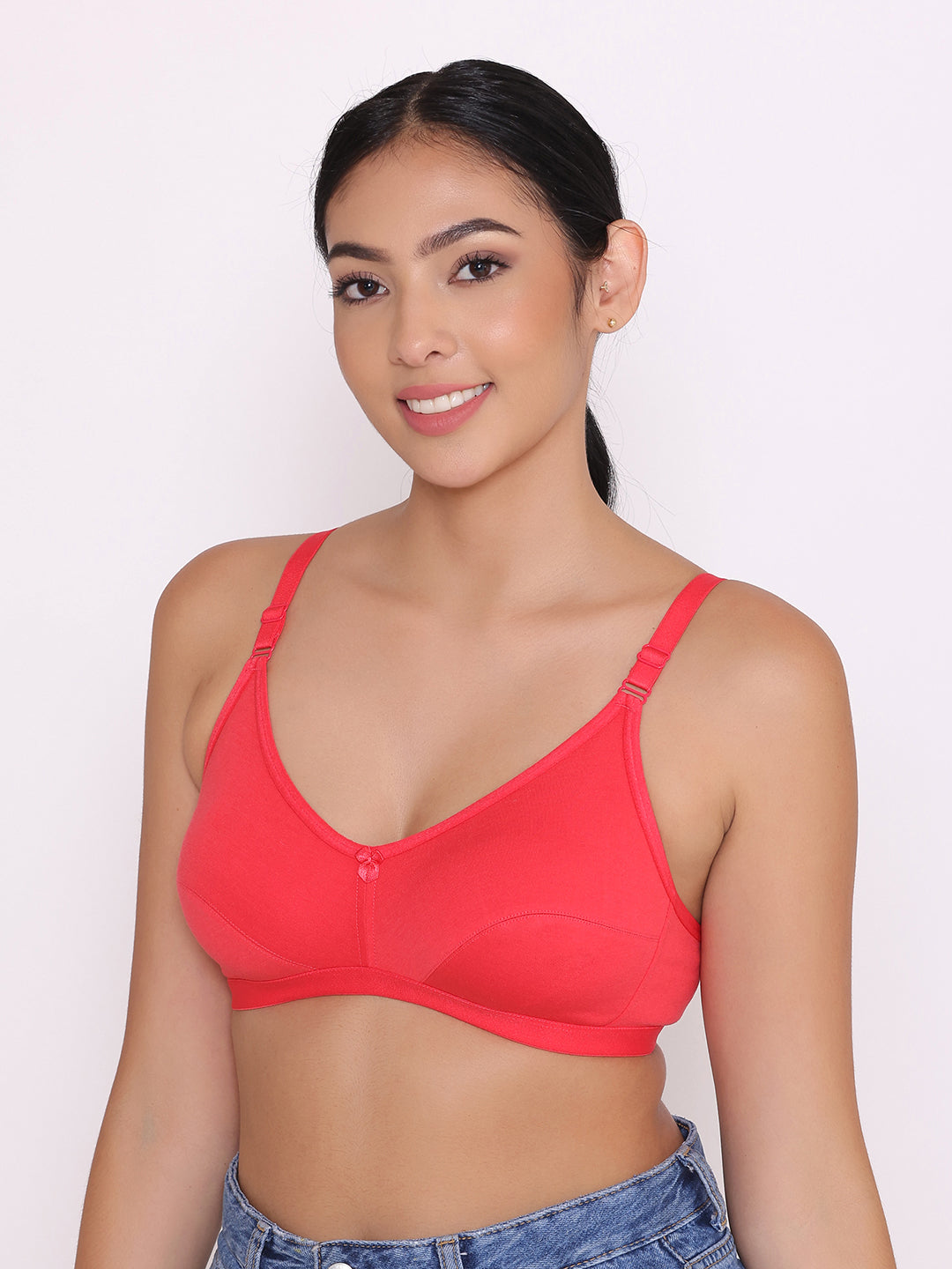 Women's Non Padded Non-Wired Regular Bra-Paris Combo of 2