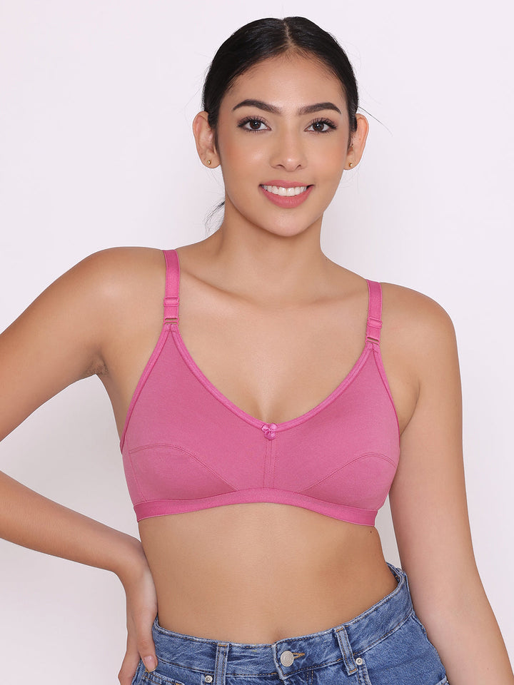 Women's Non Padded Non-Wired Regular Bra-Paris Combo of 2