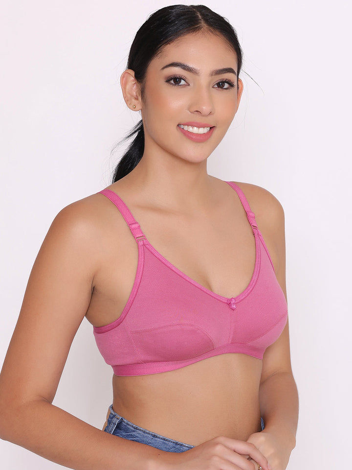 Women's Non Padded Non-Wired Regular Bra-Paris Combo of 2