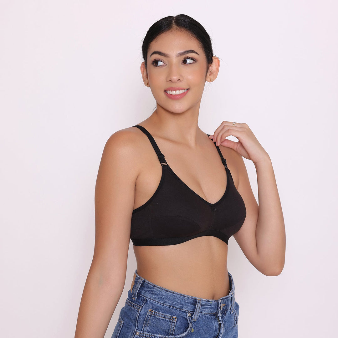 Women's Non Padded Non-Wired Regular Bra-PARIS Combo of 3