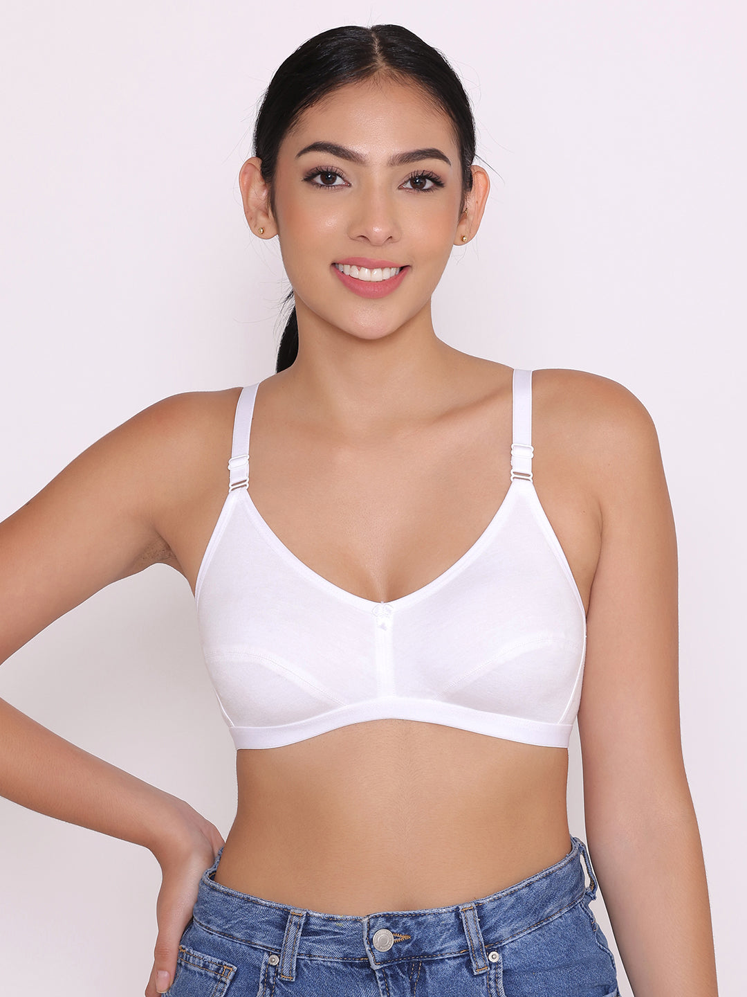 Women's Non Padded Non-Wired Regular Bra-Paris Combo of 2