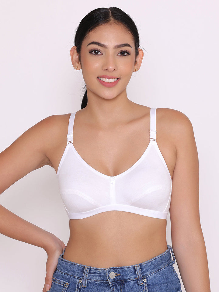 Women's Non Padded Non-Wired Regular Bra-Paris Combo of 2