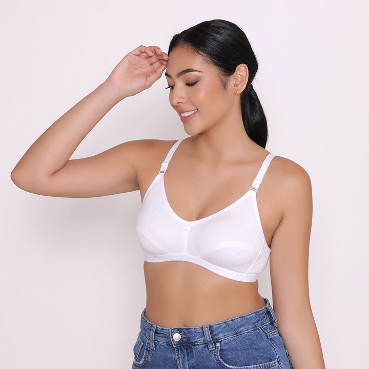 Women's Non Padded Non-Wired Regular Bra-Paris Combo of 2