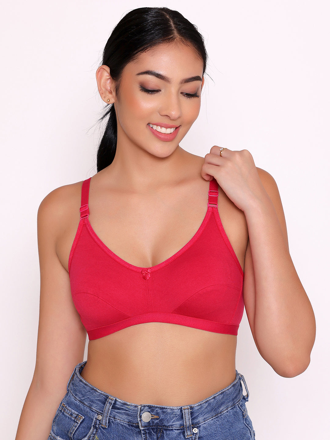Women's Non Padded Non-Wired Regular Bra-Paris Combo of 2