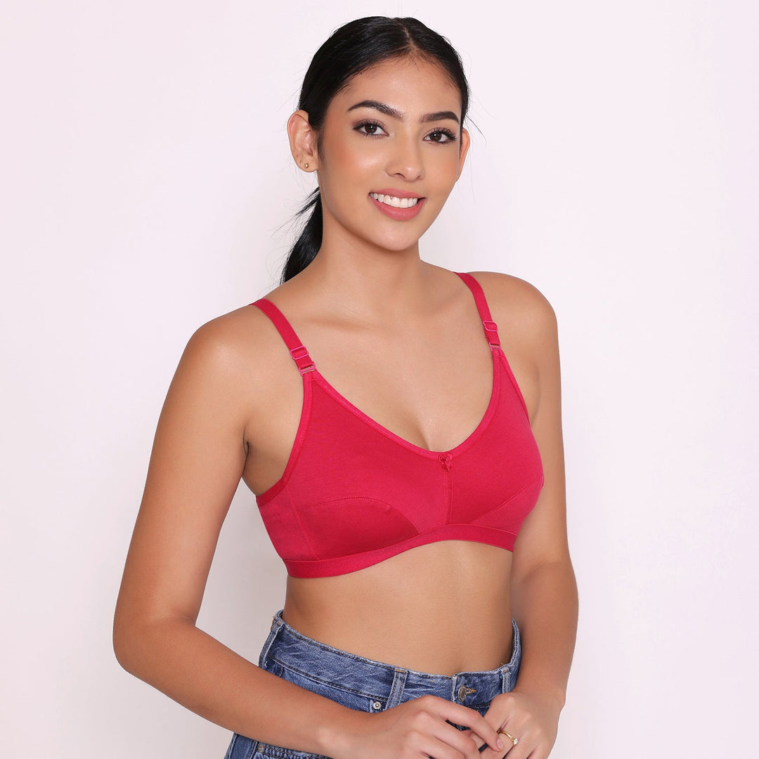 Women's Non Padded Non-Wired Regular Bra-PARIS Combo of 3