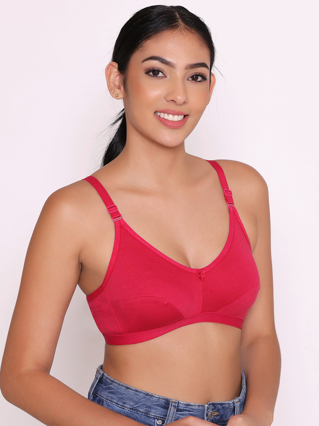 Women's Non Padded Non-Wired Regular Bra-Paris Combo of 2