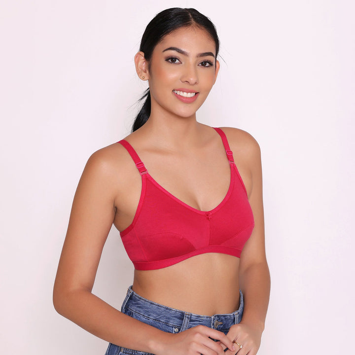 Women's Non Padded Non-Wired Regular Bra-Paris Combo of 2