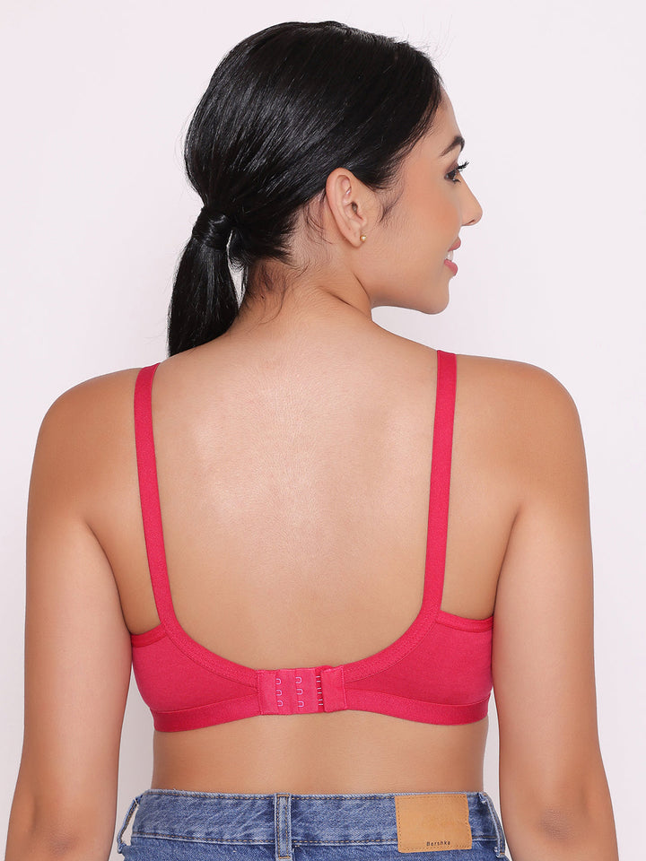 Women's Non Padded Non-Wired Regular Bra-Paris Combo of 2