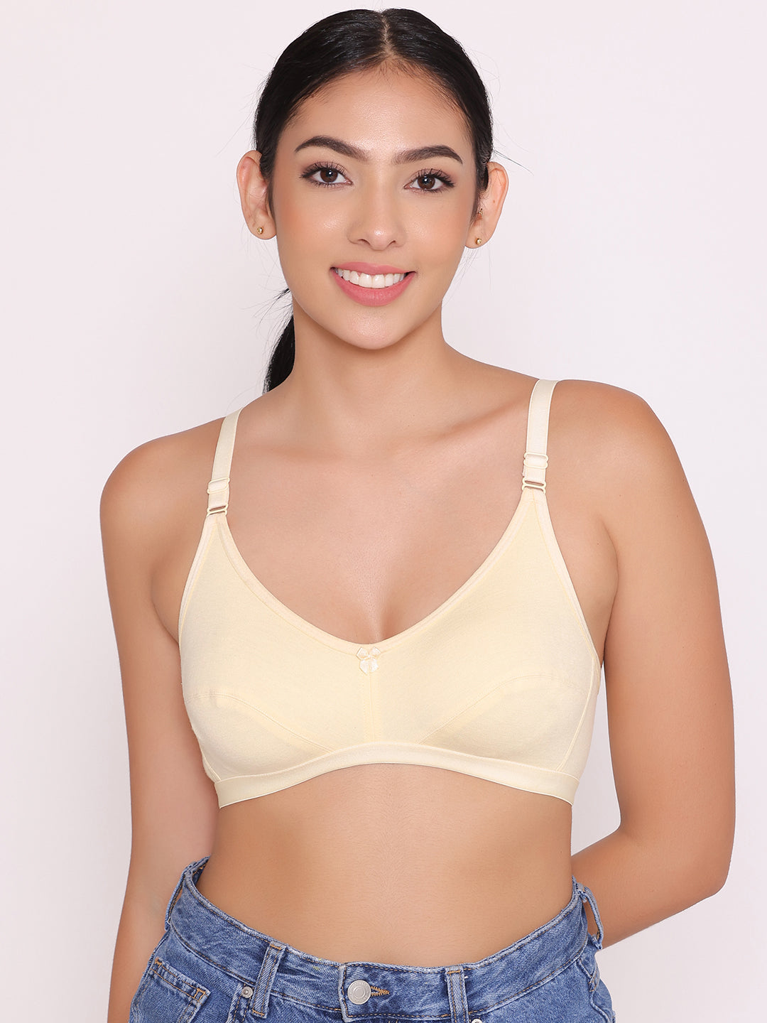 Women's Non Padded Non-Wired Regular Bra-Paris Combo of 2