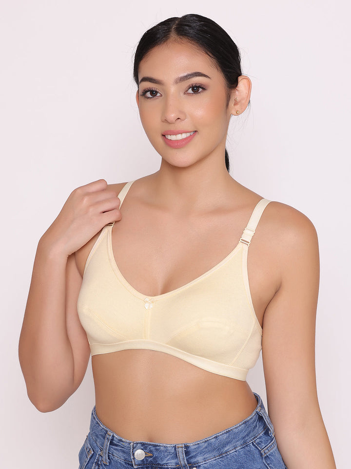 Women's Non Padded Non-Wired Regular Bra-Paris Combo of 2