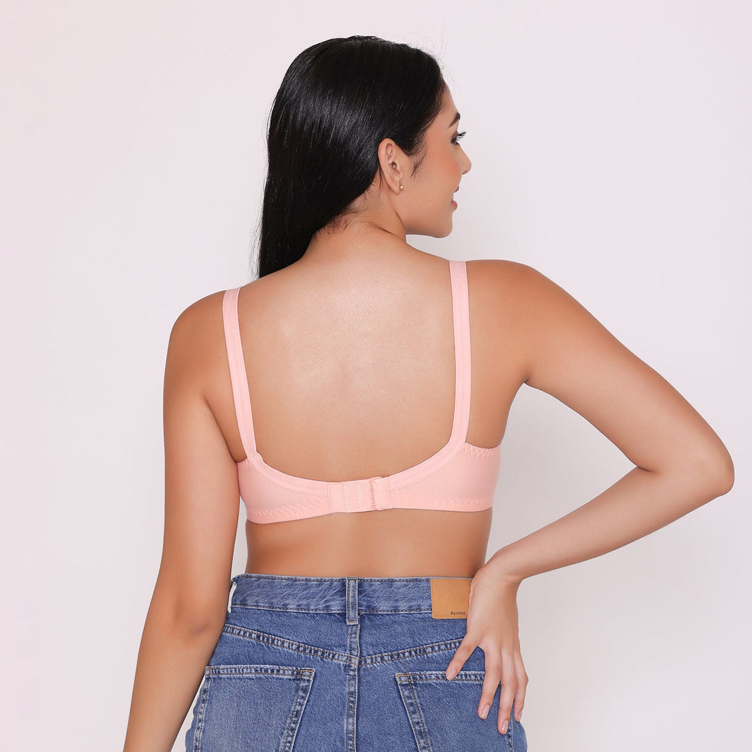 Half Net Non Padded Non Wired Full Coverage Bra-IRIS