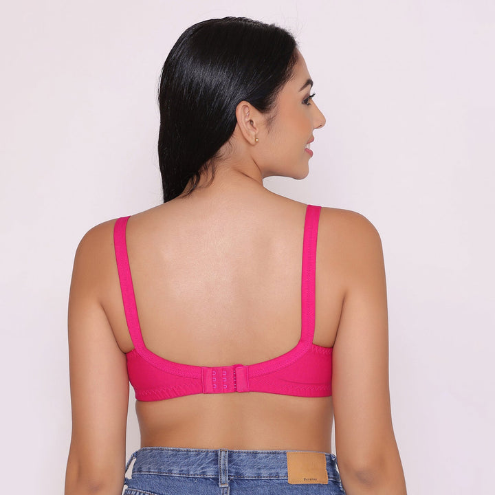 Half Net Non Padded Non Wired Full Coverage Bra-IRIS