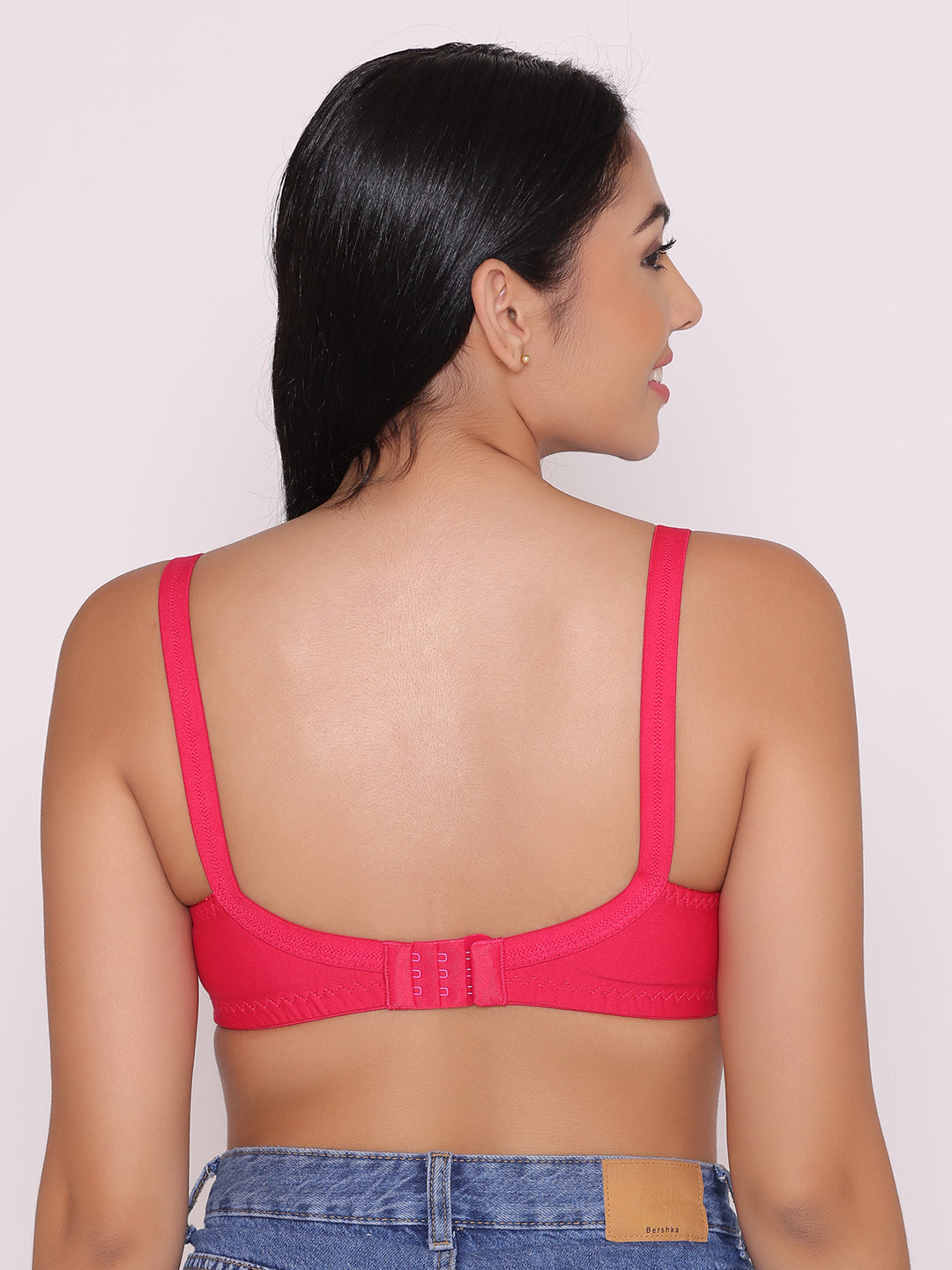 Half Net Non Padded Non Wired Full Coverage Bra (Pack of 2)-IRIS