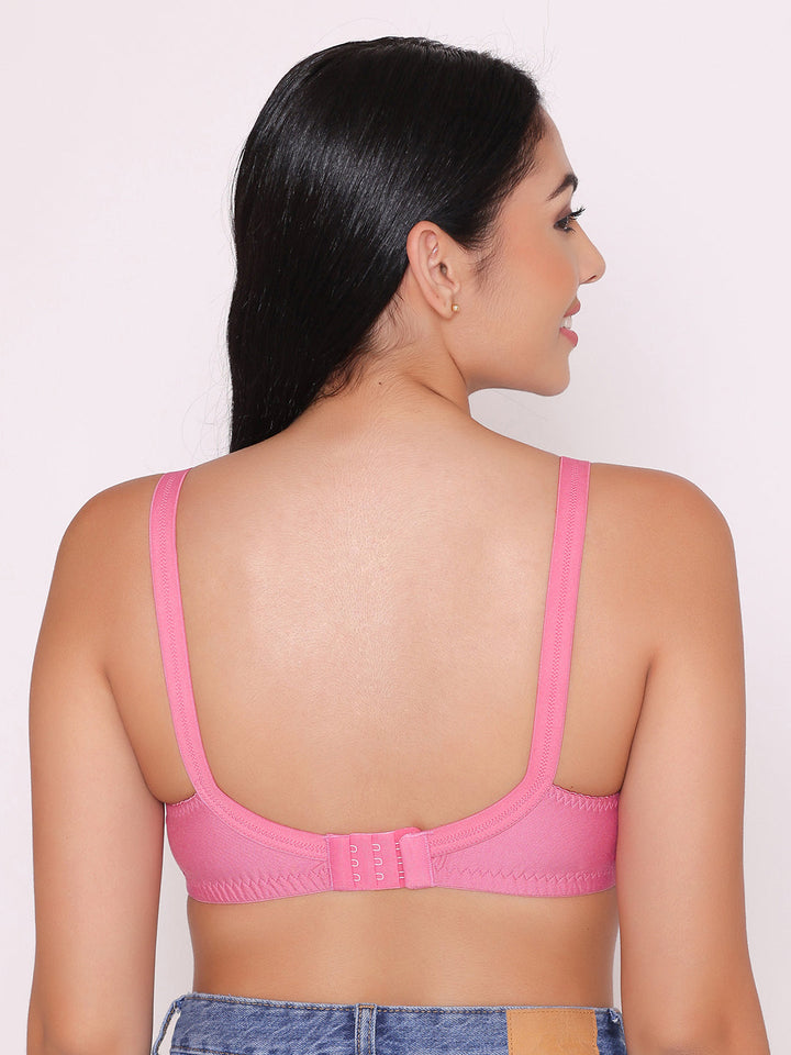 Women's Non Padded Full Coverage Net Bra (Pack of 2)-Thea