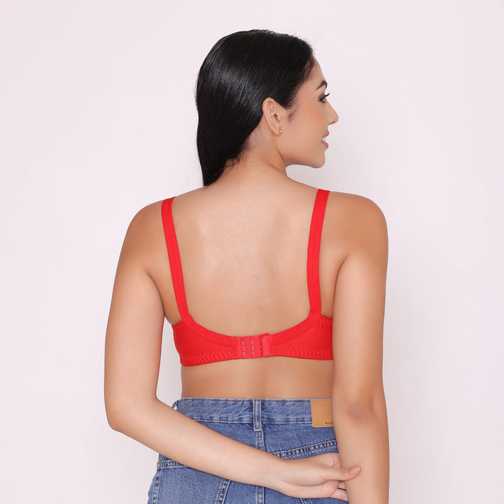 Women's Non Padded Full Coverage Net Bra-Thea