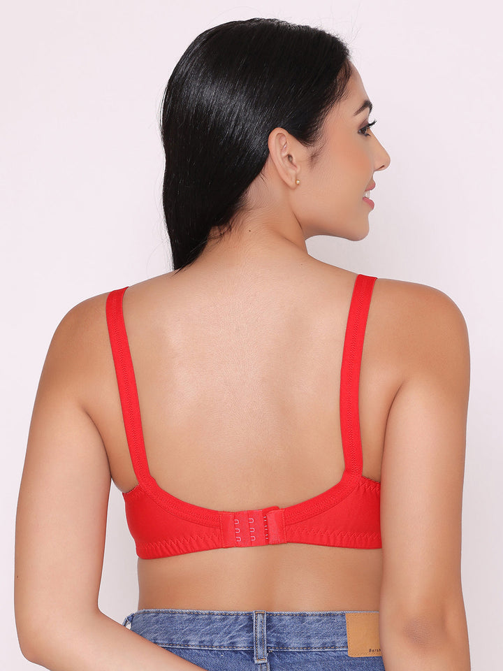 Women's Non Padded Full Coverage Net Bra (Pack of 5)-Thea