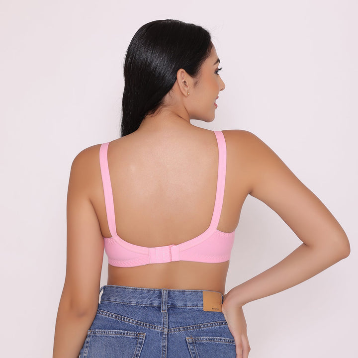 Women's Non Padded Full Coverage Net Bra-Thea