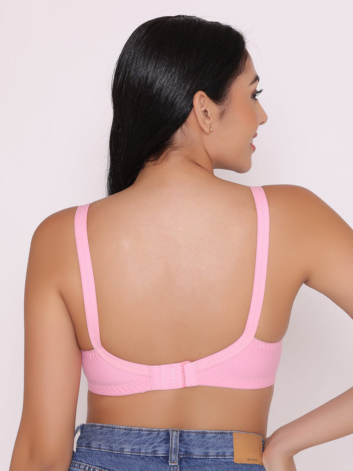 Women's Non Padded Full Coverage Net Bra (Pack of 5)-Thea
