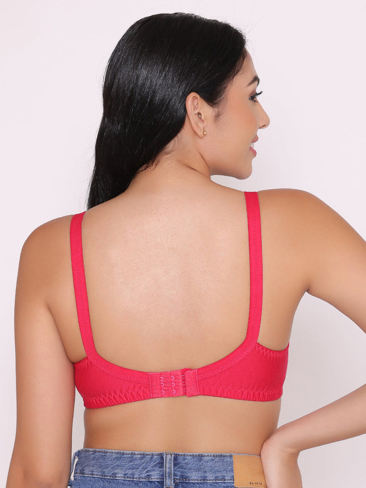 Women's Non Padded Full Coverage Net Bra (Pack of 5)-Thea