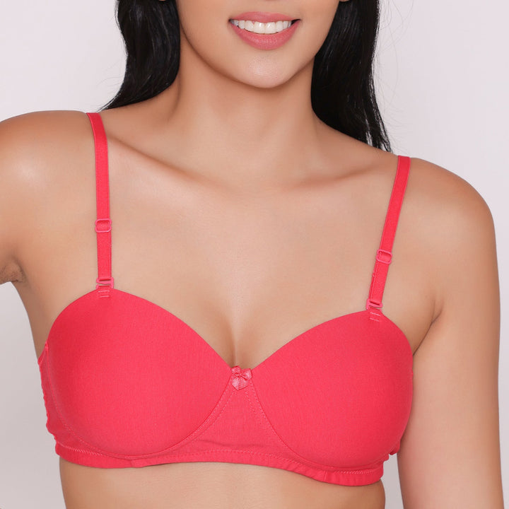 Lightly Padded Non Wired Tshirt Bra-ROMI