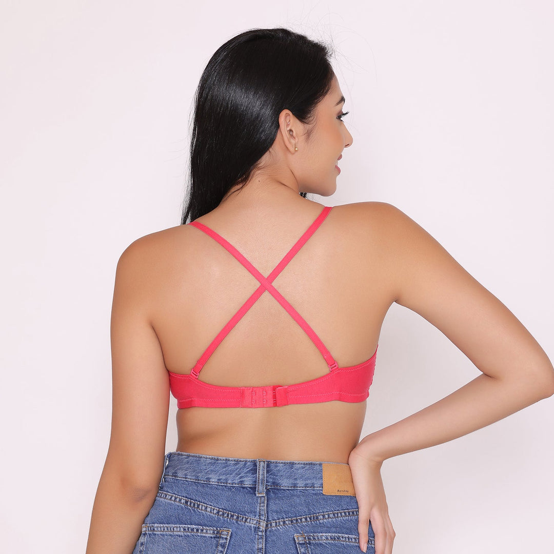 Lightly Padded Non Wired Tshirt Bra-ROMI