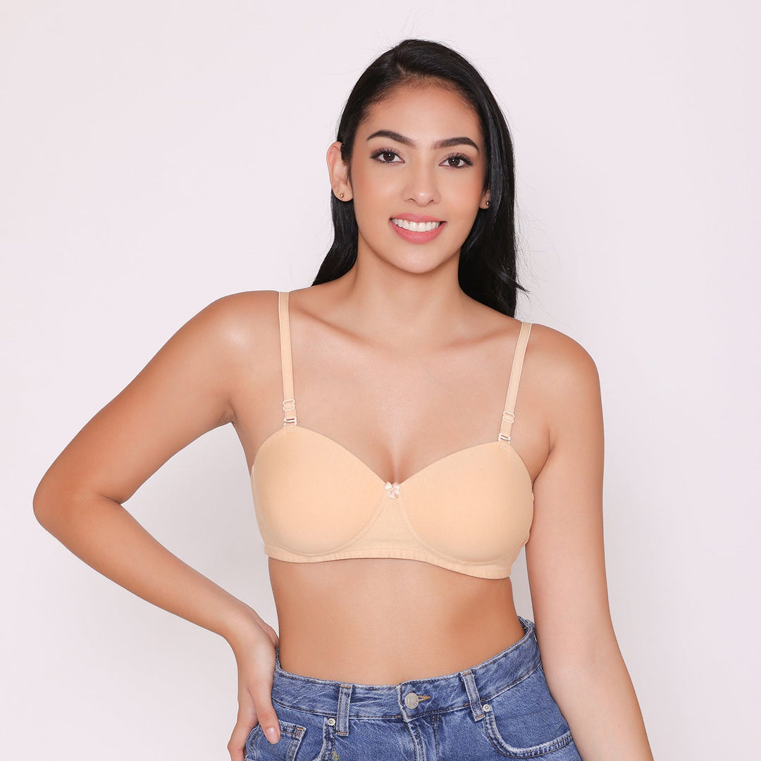 Lightly Padded Non Wired Tshirt Bra-ROMI