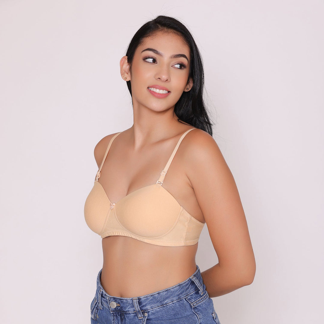 Lightly Padded Non Wired Tshirt Bra-ROMI