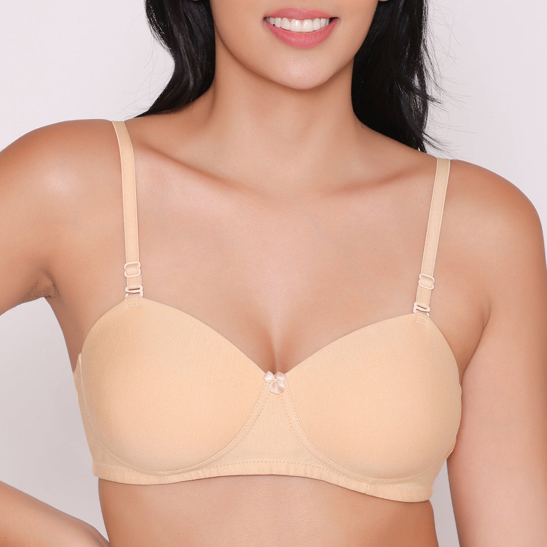 Lightly Padded Non Wired Tshirt Bra-ROMI