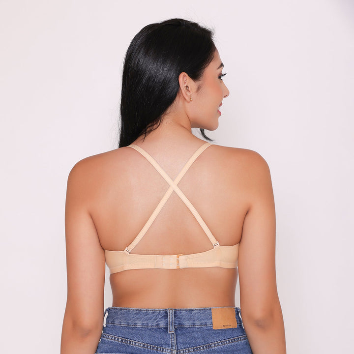 Lightly Padded Non Wired Tshirt Bra-ROMI