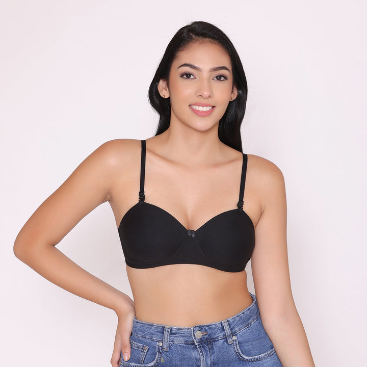 Lightly Padded Non Wired Tshirt Bra-ROMI