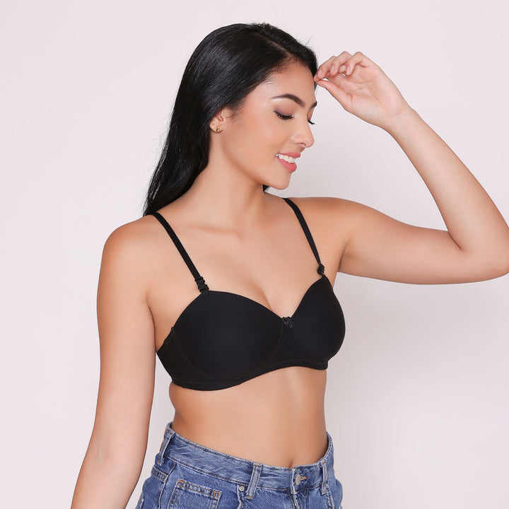 Lightly Padded Non Wired Tshirt Bra-ROMI