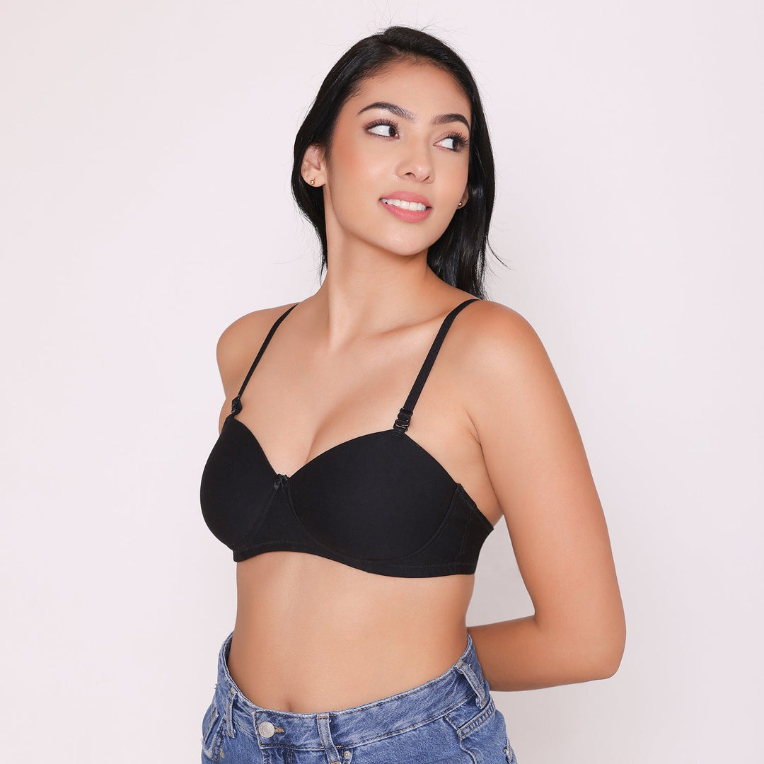 Lightly Padded Non Wired Tshirt Bra-ROMI