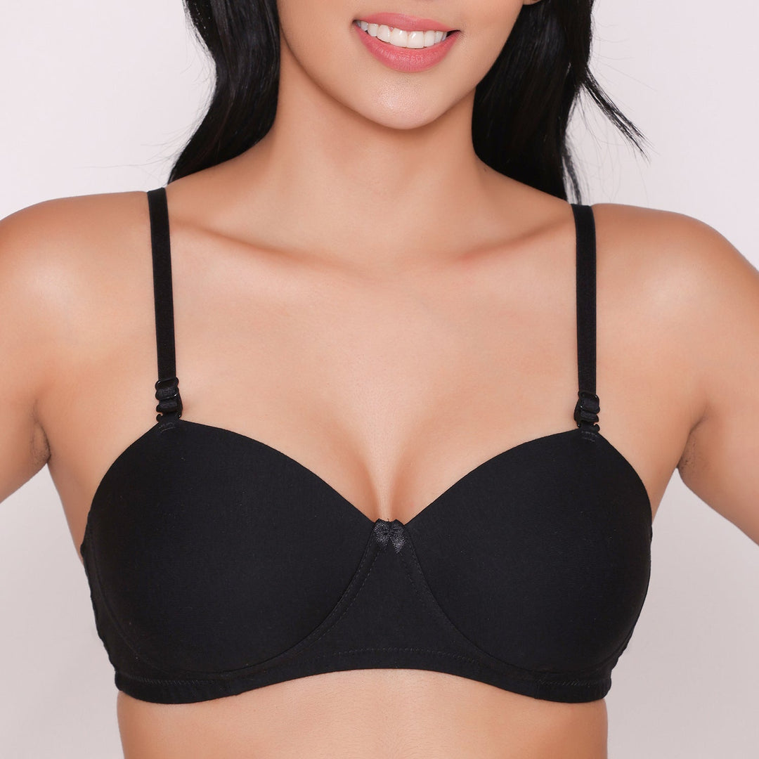 Lightly Padded Non Wired Tshirt Bra-ROMI