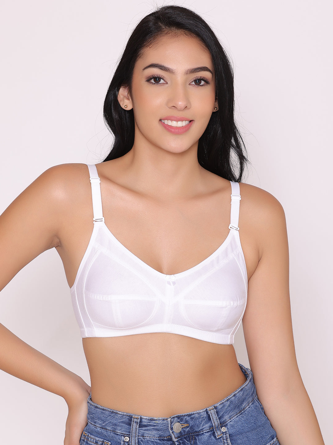 Women's Non Padded Non Wired Full Coverage Bra with No Spillage (Pack of 3)-ELSA