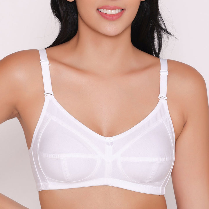 Women's Non Padded Non Wired Full Coverage Bra with No Spillage-ELSA