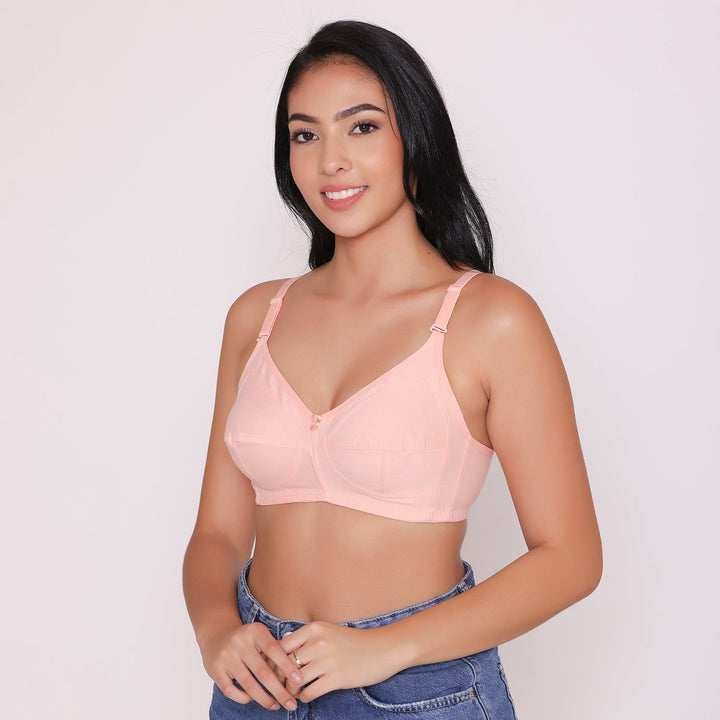 Women's Non Padded Non Wired Full Coverage Bra with No Spillage-ELSA