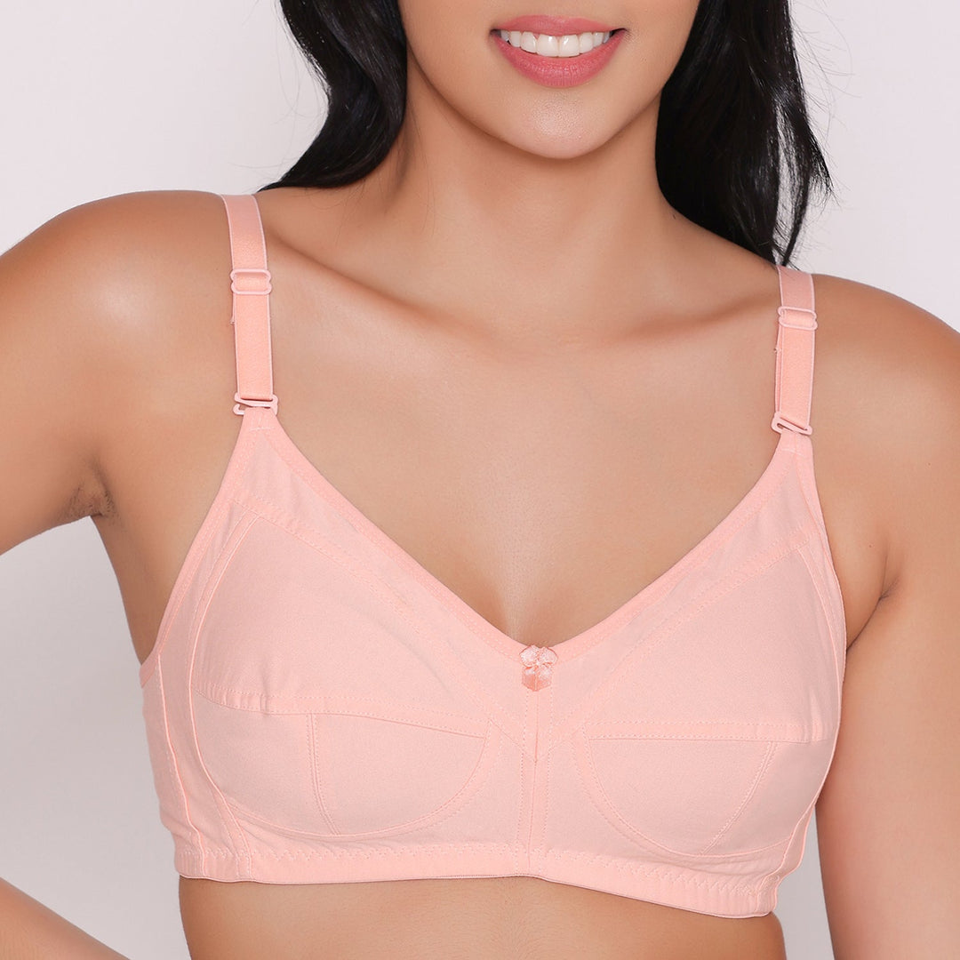 Women's Non Padded Non Wired Full Coverage Bra with No Spillage-ELSA