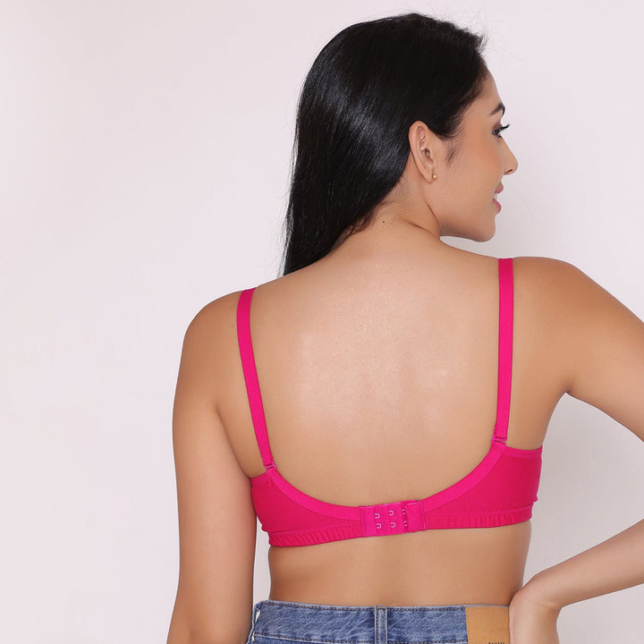 Women's Non Padded Non Wired Full Coverage Bra with No Spillage-ELSA