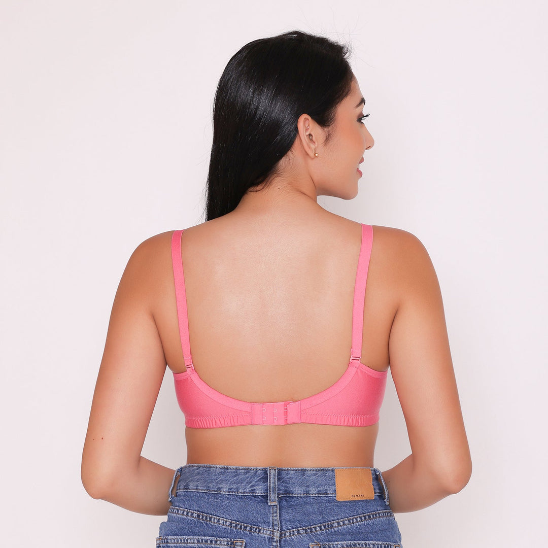 Women's Non Padded Non Wired Full Coverage Bra with No Spillage-ELSA