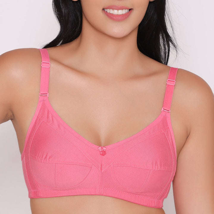 Women's Non Padded Non Wired Full Coverage Bra with No Spillage-ELSA