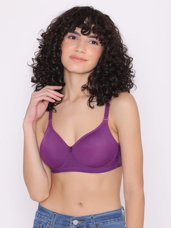 Women's Padded and Non Wired Full Coverage T-Shirt Bra (Pack of 3)-LILY