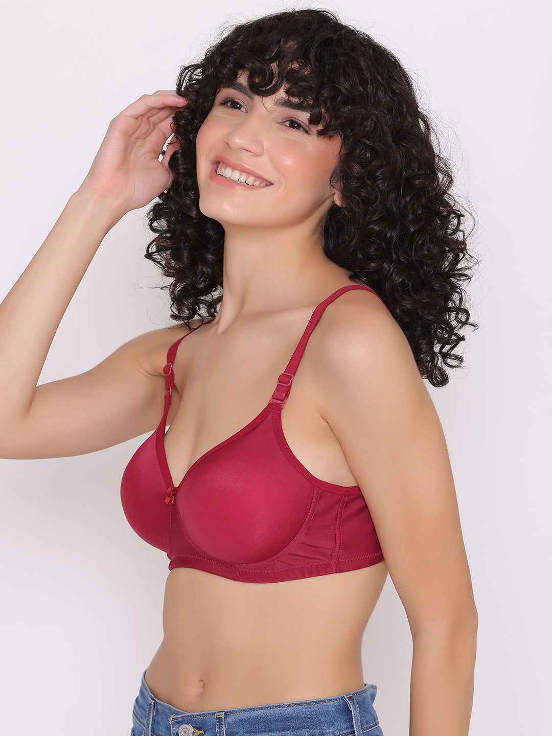 Women's Padded and Non Wired Full Coverage T-Shirt Bra (Pack of 3)-LILY