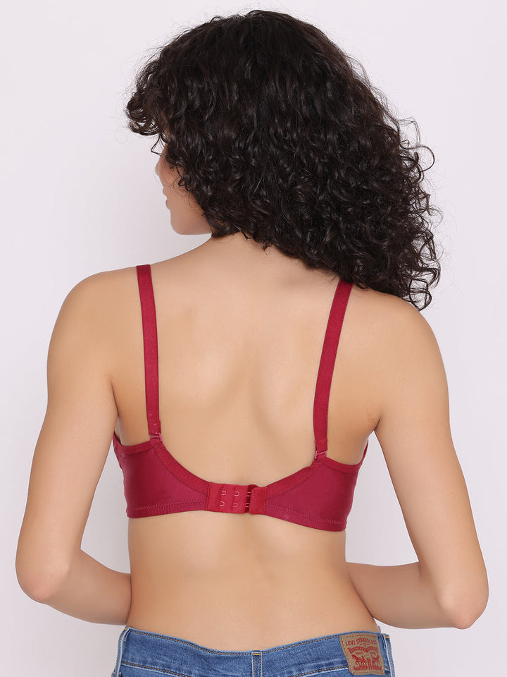 Women's Padded and Non Wired Full Coverage T-Shirt Bra (Pack of 3)-LILY